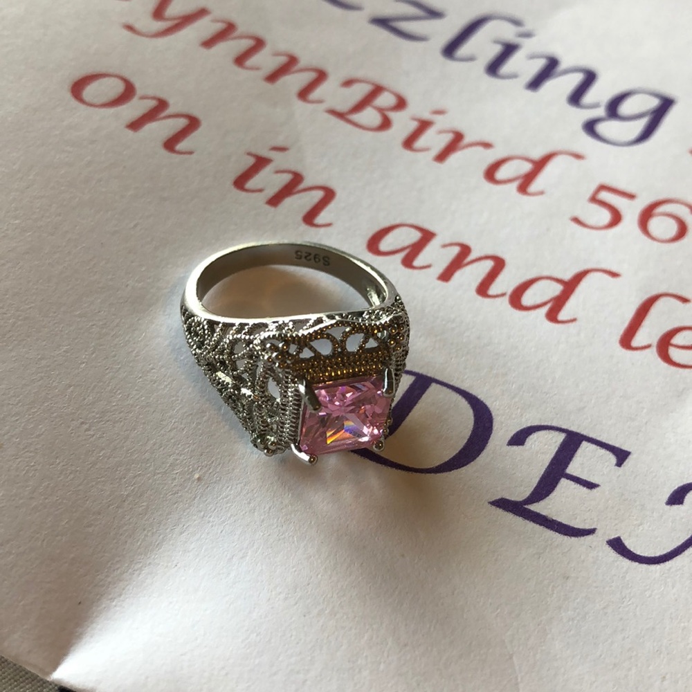 New Pink Filgree Ring